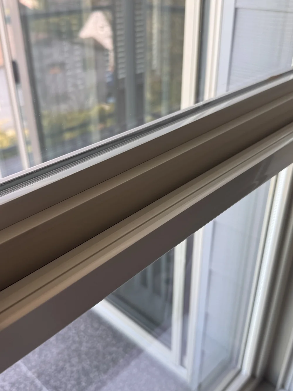 Window track cleaned spotless — attention to detail